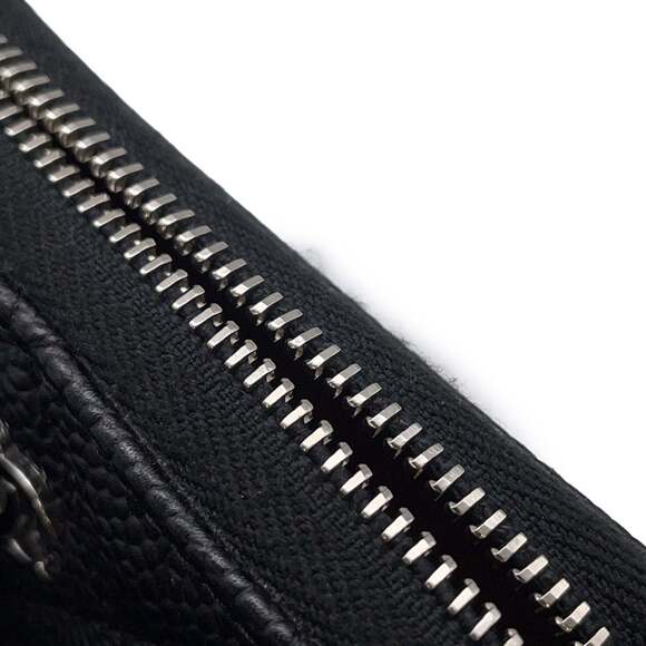 CHANEL Authentic Black Caviar Leather Logo Wallet - Picture 5 of 7